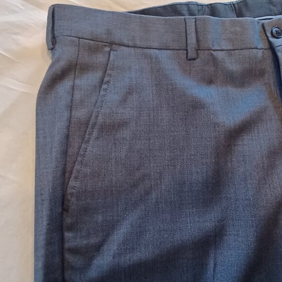 NEW $260 Armani Exchange Men's Steele Blue Modern Fit Flat Front Solid Dress 30L - Picture 5 of 11